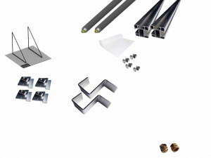 Thermic Energy Montagepaket 1er Grundset FK253 Flachdachaufst&auml;nderung 20Grad