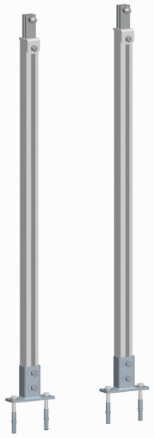PAW Bodenkonsolen, 2 St&uuml;ck MV DN 40+ DN 50 Profil 1.050 mm Befestigungsmat