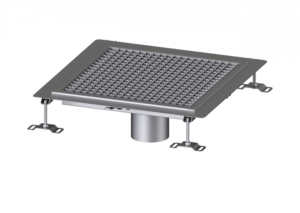 KESSEL Bodenwanne Ferrofix Klebeflansch H: 6 mm, 500 x 500 mm
