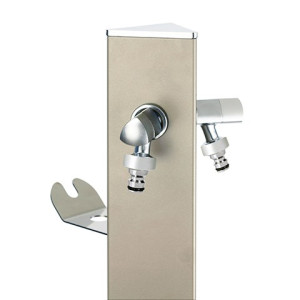 ewuaqua iWater Aquapoint creme Wasserzapfstelle als Gartenstele