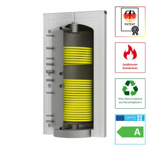 Solarbayer Schichtleit-Pufferspeicher SLS-800-2S-Plus, patentiertes SLS-System