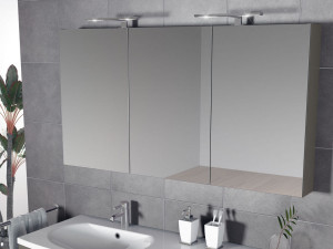 RIHO Spiegelschrank 07 80x70x14cm, 2 T&uuml;ren, 2 Glaseinlegeb&ouml;den