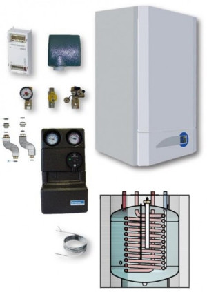 INTERDOMO Gas Brennwert Paket US 120 MK 25 kW
