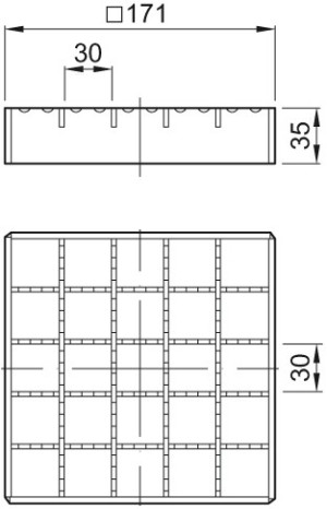 ACO Gitterrost ES L 15, rutschhemmend, 171x171mm