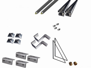 Thermic Energy Montagepaket 1er Grundset f&uuml;r FK253 waagrecht Blechfalz 45Grad