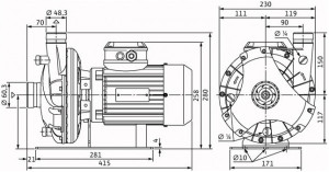 Wilo Blockpumpe BAC m Victaulic Anschluss T 40/136 1,1/2 DM/