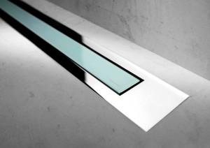 ESS Duschrinne Modulo TAF Design Z-4 Poliert, 80 cm, glass gr&uuml;n