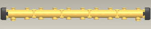 PAW Modulverteiler DN 20 5-fach F 1/2" x 1" AG/3/4" IG Iso Endkappen