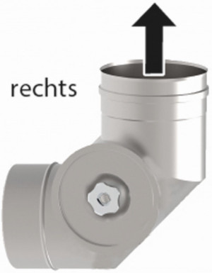 Fr&ouml;ling Bogen 87Grad Dm130 Reinigung seitlich rechts