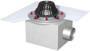 ACO Flachdachablauf Spin DN 125 1 tlg. 1,5Grad ohne Dichtungsbahn