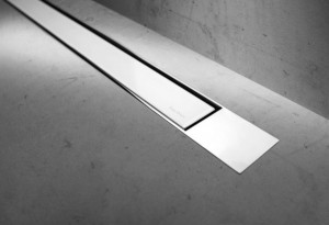 ESS Duschrinne Modulo TAF Design Z-2 Poliert, Glass Wei&szlig;, 900
