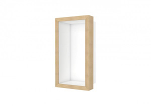 ESS Wandnische W-BOX Niche Wei&szlig; Rahmen, oak - walnuss, 150x300x100