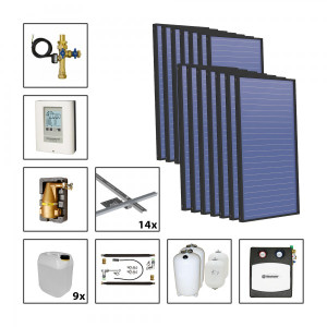 Solarbayer Plus AL Solarpaket 14 Ziegel Fl&auml;che m2: Brutto 40,04 / Apertur 37,69