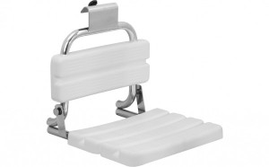 AS Duschklappsitz einh&auml;ngbar,arretierbar 525x480mm, R&uuml;ckenlehne KS wei&szlig;, matt...