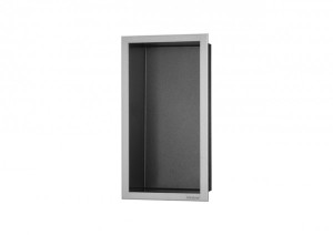ESS Wandnische BOX 10 Niche Anthrazit Rahmen edelstahl, 150x300x100