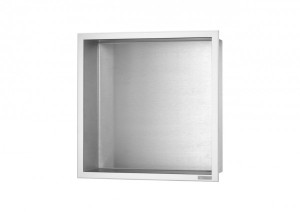 ESS Wandnische BOX 10 Edelstahl Poliert design Rahmen, 300x300x100