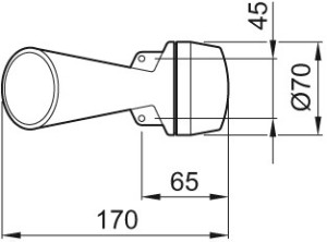 ACO Signalhupe 230 V, 92 dB H&ouml;he 78mm