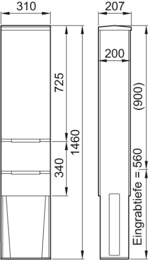 ACO Freiluftschrank f&uuml;r Steuerung Multi Control Mono