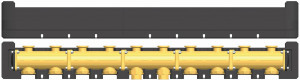 PAW Modulverteiler DN 32 5-fach, F 11/4" x 11/4" IG