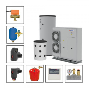 W&auml;rmepumpenpaket WP16-P100-WP350 bestehend aus: