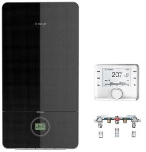 Junkers Bosch Systempaket Condens 7000iW GC724, GC7000iW 14B, schwarz, 14 kW, E