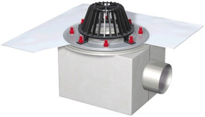 ACO Flachdachablauf Spin DN 100 1 tlg. 1,5Grad ohne Dichtungsbahn