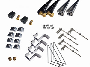 Thermic Energy Montagepaket 2er Grundset f&uuml;r FK253 Stockschrauben 15Grad