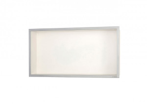 ESS Wandnische BOX 10 Creme Edelstahl geb&uuml;rstet Rahmen, 600x300x100