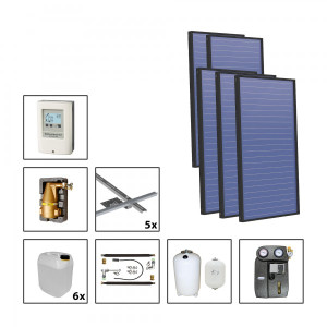 Solarbayer Plus AL Solarpaket 5 - Ziegel Fl&auml;che m2: Brutto 14,30 / Apertur 13,46