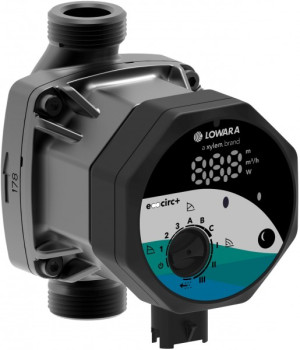 Lowara H-Pumpe ecocirc S+ 15-4/130 L:130 G1" PN10 max. H:4m 24W