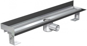 ACO Duschrinne ShowerDrain E DN 50, Aufkantung hinten und links 700mm