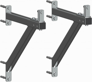 PAW Wandkonsole MV-DN 50 400 mm, 45 Grad St&uuml;tze, 2 St&uuml;ck