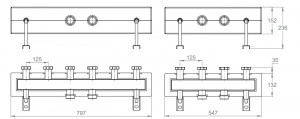 LK Armatur LK 860 4-fach Verteilerleiste G1/2 ohne hydraulische Weiche