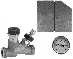ABA Zirkulationsventil Set QUICKTURN RG AG, DN 15, 3/4"
