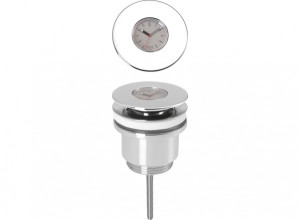 AS Design-Ablaufventil 1 1/4" Messing vc mit Klick O Clock Excenterstopfen