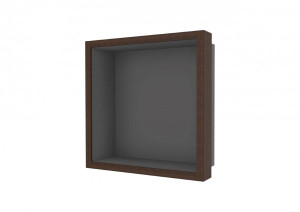 ESS Wandnische W-BOX Niche Anthrazit Rahmen Oak - Walnuss, 300x300x100