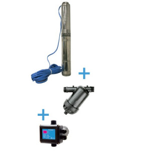 ewuaqua iWater eco4 4-70 Beregnungs-Paket Paket mit Pumpe, Drucksch. und Filter