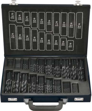 Spiralbohrer-Set DIN338 HSS rollgewalzt Typ RN 170-teilig 1-10,5mm FORTIS