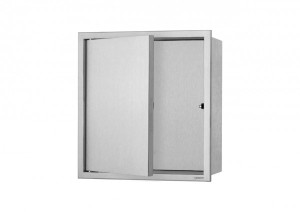 ESS Wandnische BOX 10 mit T&uuml;r 30x30x10 cm, geb&uuml;rstet