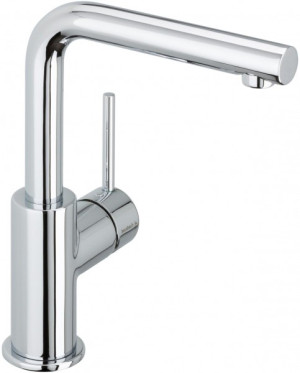 Herzbach WT Einlochbatterie Design New o Ablgrt schwenkb. Auslauf 360Grad chr