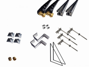 Thermic Energy Montagepaket 1er Grundset f&uuml;r FK253 Stockschrauben 15Grad