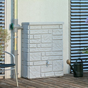 ewuaqua iWater Maurano 300 l granit PE-Regenwasserspeicher bepflanzbar