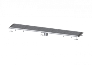 KESSEL Kastenrinne Ferrofix m. Fliesenanschlusswinkel, 400 x 2550 mm