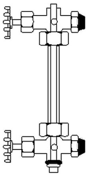 Grundfos Wasserstandsanzeiger R 1/2" WAS S, PN 10, 1000mm L&auml;nge