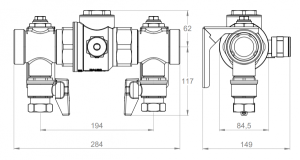 LK Armatur LK 521 Bef&uuml;llungsventil G2 x G1 Kvs 40,0