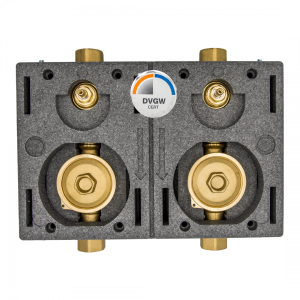 DELTAMESS Miniblock-Duo-Koax 2" 3/4" IG, Messing