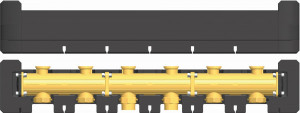 PAW Modulverteiler DN 25 3-fach F 1" x 1" IG isoliert