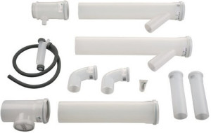Junkers Bosch Grundpaket AZB 700/1 wa d= 125/80mm abgasseitig f 2 Ger&auml;te