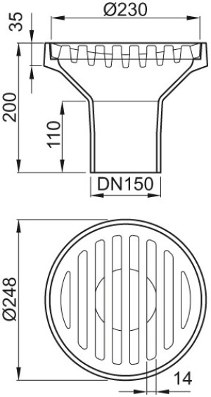 ACO Bodenablauf DN 150 Klasse L15