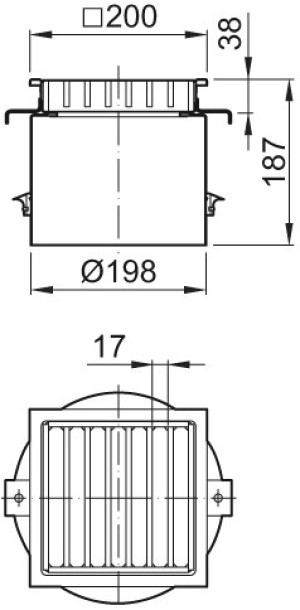 ACO Aufsatzst&uuml;ck ES M 125, lose eingelegt